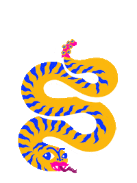 Tiger Snake Sticker by StudioKohl
