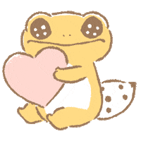 kirakira_leopa love heart kawaii animal Sticker
