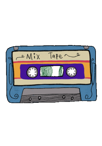 Joeycurling giphyupload tape cassette Sticker