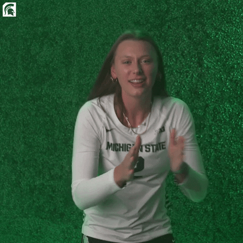 Lets Go Applause GIF by Michigan State Athletics