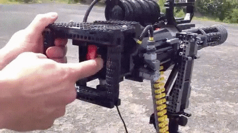 commanderwolfgang giphyupload gun lego minigun GIF