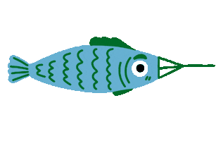 Japan Fish Sticker by Bodil Jane