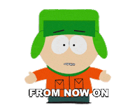 Kyle Broflovski Trust My Gut Sticker by South Park