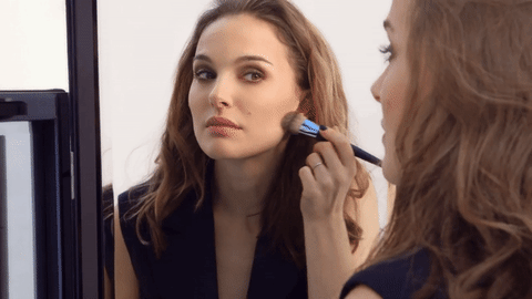 natalie portman brush GIF