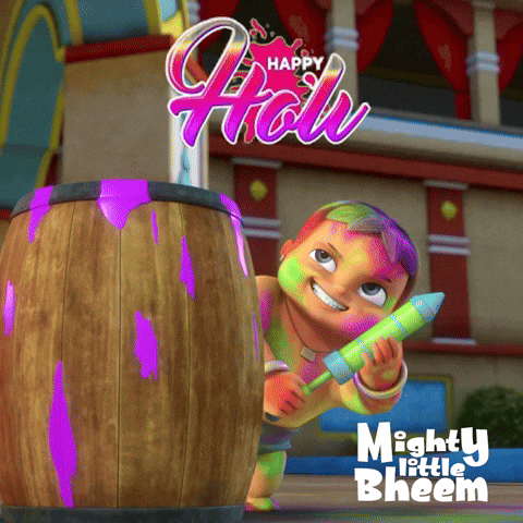 Happy Holi GIF by Chhota Bheem