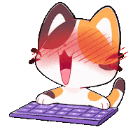 Crissu_art cute cat funny cat kawaii cat crissu Sticker