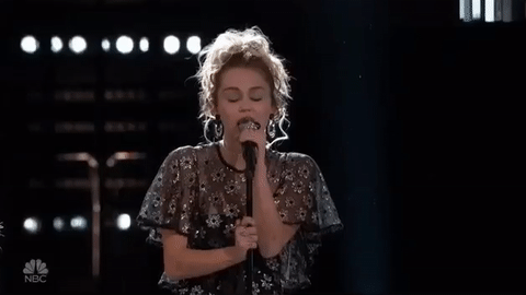 miley cyrus singing GIF by The Voice