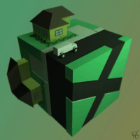 KarlJahnke 3d truck cube looping GIF