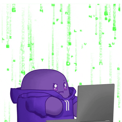 enjincoin giphyupload coding blobby hackerman GIF