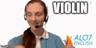 violin total physical response GIF by ALO7.com