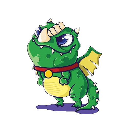 cinsonart giphyupload dragon mascot Sticker