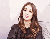 alison brie type interview GIF