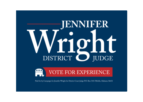 JenniferWrightforJudge giphyupload judge jennifer wright judge jennifer Sticker