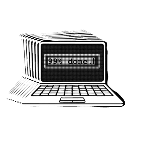 99percentdone internet computer fu digitalnative Sticker