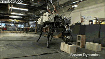 robots throwing GIF by Cheezburger