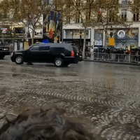 Topless Activist Runs Towards Trump's Motorcade in Paris