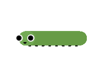 Spring Worm Sticker by Here Studio