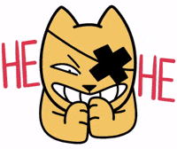bricxart cat evil pirate evil laugh GIF
