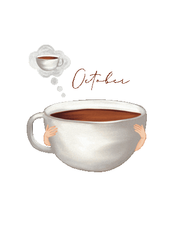 Coffee October Sticker