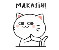 Cat Thank You Sticker by KIKI