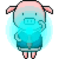 PiggyFarm magic power light pig Sticker