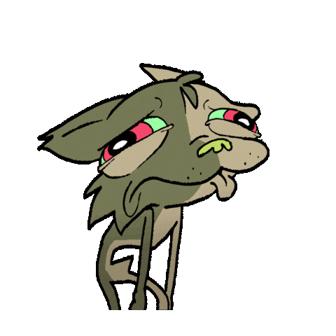 Cat Screaming Sticker by Mwnci Animation