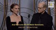 Natalie Portman And Here Are The All Male Nominees GIF by Golden Globes
