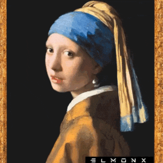 Girl With A Pearl Earring Art GIF by ElmonX