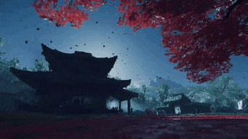 Maple Leaves Landscape GIF