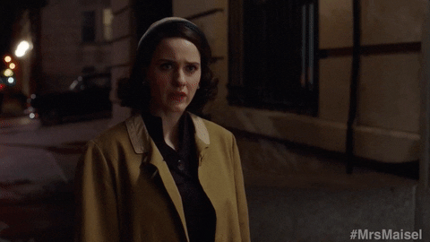 rachel brosnahan no GIF by The Marvelous Mrs. Maisel
