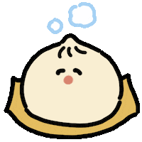 Hungry Meat Bun Sticker by kupaberu