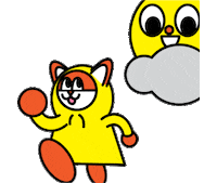 happy cat Sticker by Poncho