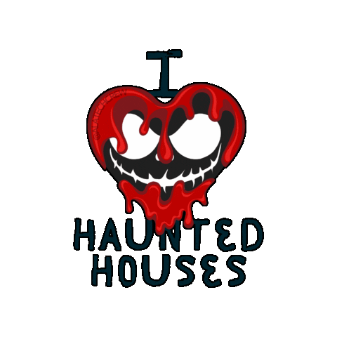 Haunted House Heart Sticker by ALA Tech Crew