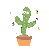 Dancing Cactus Sticker