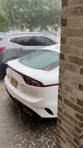 Houston Area Hit With Hail Amid Stormy Weather