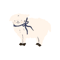 peachbabystudio dancing sheep lamb peachbaby Sticker