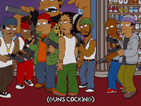 homer simpson standoff GIF