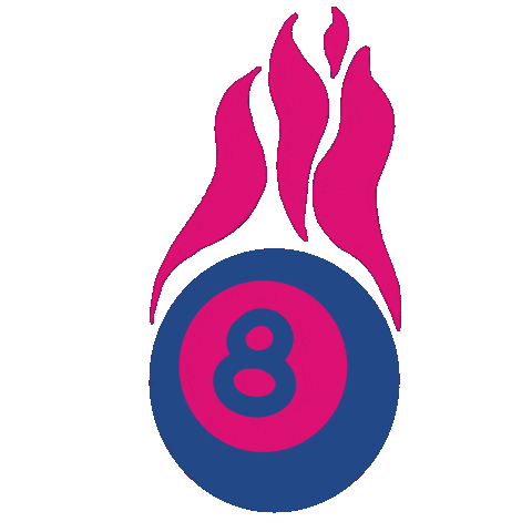 8 Ball Fire Sticker by Salih Kizilkaya