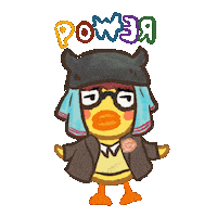 claratan122 kawaii power duck gd Sticker