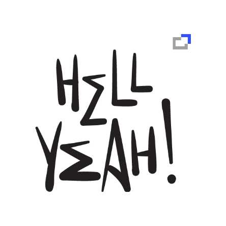 Hell Yeah Sticker by Vidazoo