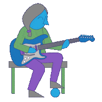 SNYDER_ART music guitar rock n roll rocker Sticker