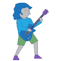 SNYDER_ART music guitar rock n roll rocker Sticker