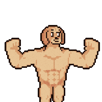 Gym Flexing Sticker by Abstract HotDogs