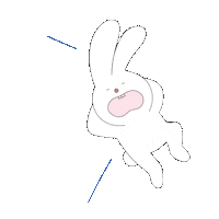 hoppingrabbit rabbit 토끼 hopping 싫어 Sticker
