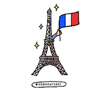 ivoadventures travel france paris trip Sticker