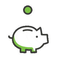 Corner-to-Corner money business cash pig Sticker