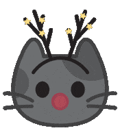 Rudolph The Red Nose Reindeer Cat Sticker