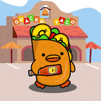 digitalducks taco stabby quacks cartoon duck GIF
