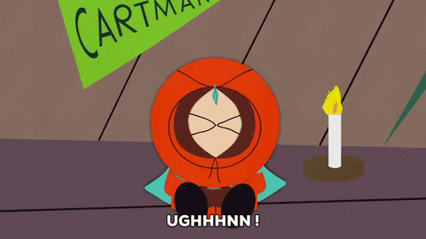 kenny mccormick pain GIF by South Park 