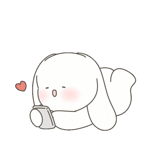 ttengs giphyupload love heart rabbit Sticker